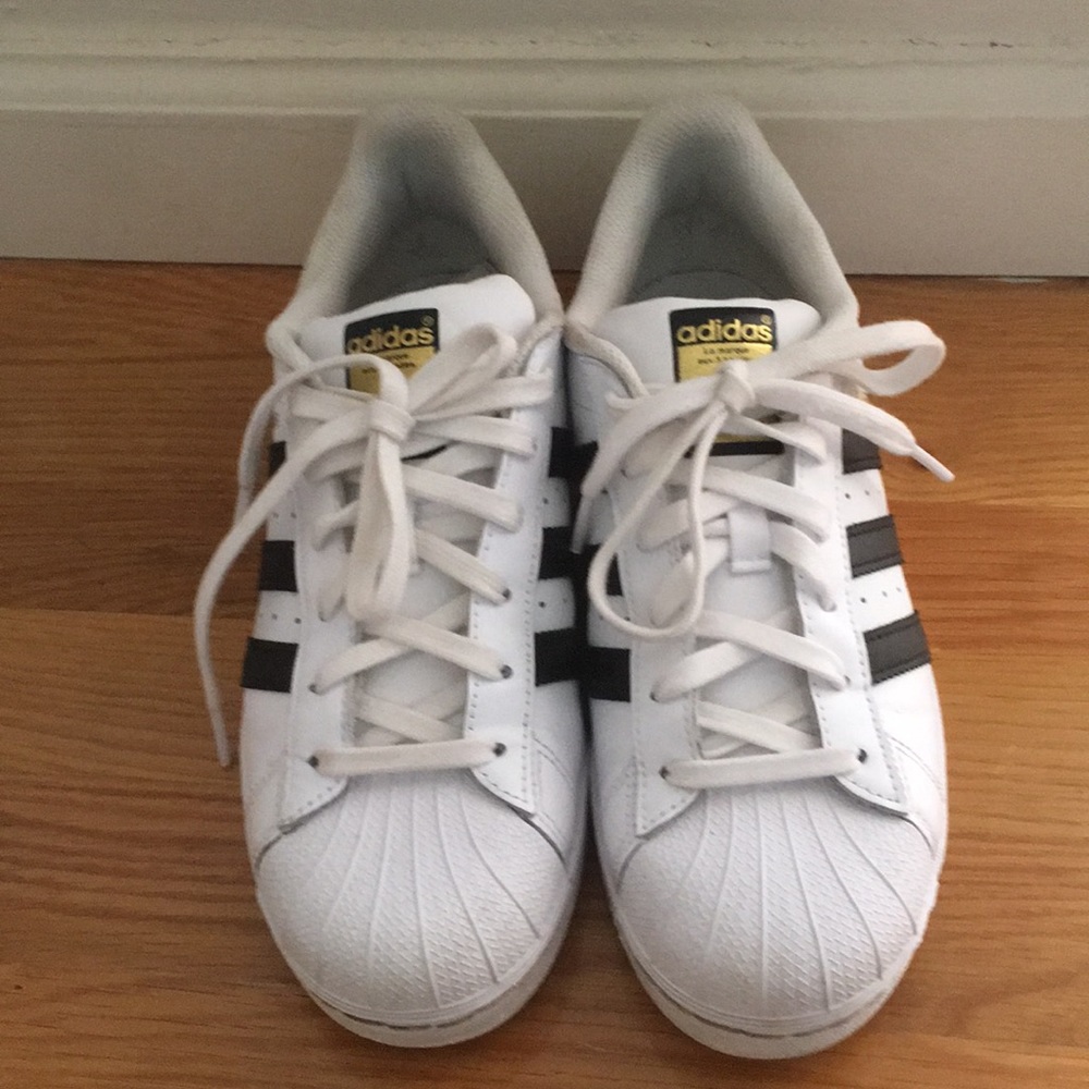 Adidas superstar J white size youth 7